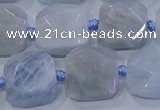 CNG5807 15.5 inches 10*12mm - 10*14mm faceted freeform aquamarine beads