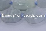 CNG5809 15.5 inches 10*14mm - 12*16mm faceted freeform aquamarine beads