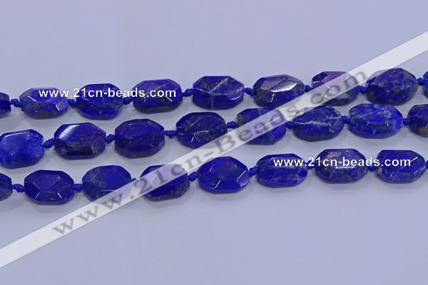 CNG5817 15.5 inches 10*14mm - 12*16mm faceted freeform lapis lazuli beads