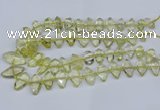 CNG5826 15.5 inches 8*18mm - 13*30mm freeform lemon quartz beads