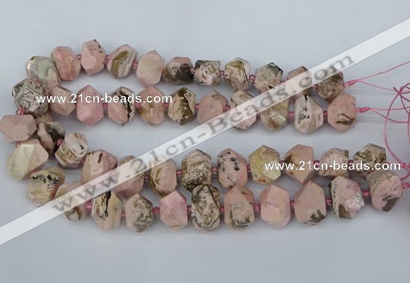 CNG5835 15.5 inches 12*16mm - 15*20mm faceted nuggets rhodochrosite beads