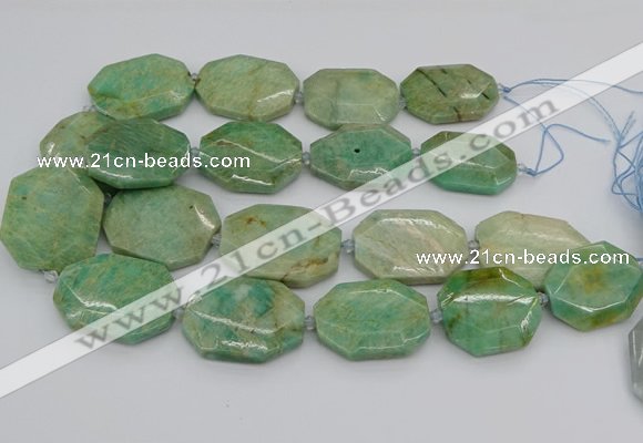 CNG5839 15.5 inches 20*30mm - 35*45mm faceted freeform amazonite beads