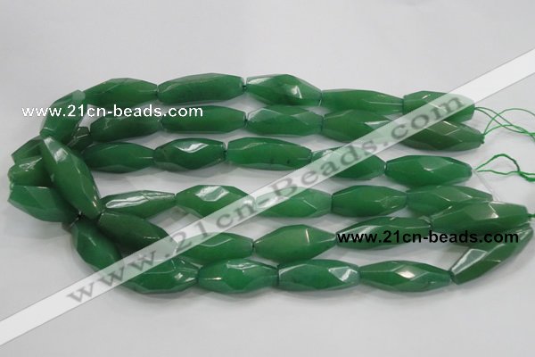 CNG584 15.5 inches 14*33mm faceted nuggets green aventurine beads