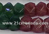 CNG5852 10*14mm - 12*16mm faceted nuggets mixed strawberry quartz beads