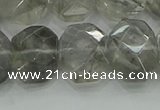 CNG5870 15.5 inches 8*12mm - 12*16mm faceted freeform cloudy quartz beads