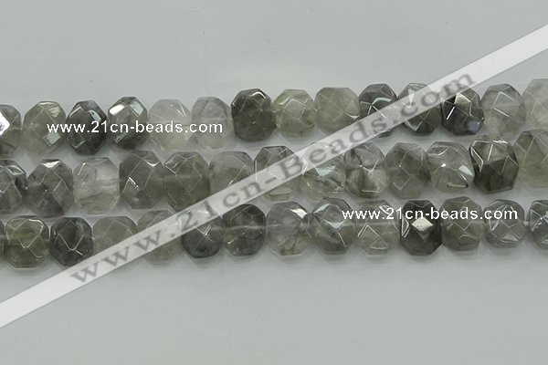 CNG5870 15.5 inches 8*12mm - 12*16mm faceted freeform cloudy quartz beads