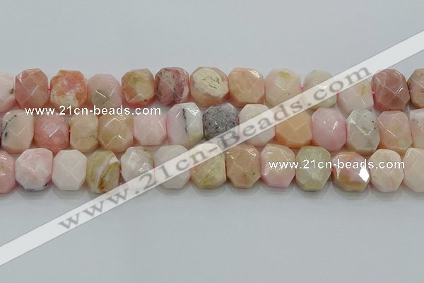 CNG5873 8*12mm - 12*16mm faceted freeform natural pink opal beads