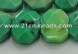 CNG5877 15.5 inches 8*12mm - 12*16mm faceted freeform grass agate beads