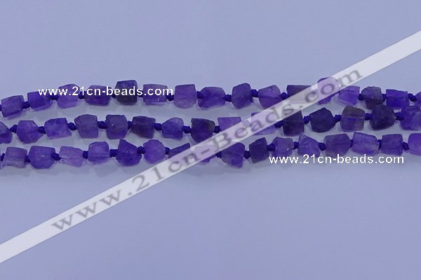 CNG5902 15.5 inches 4*6mm - 6*10mm nuggets rough amethyst beads