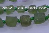 CNG5909 15.5 inches 4*6mm - 6*10mm nuggets rough green apatite beads