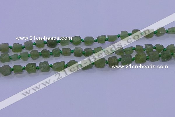 CNG5909 15.5 inches 4*6mm - 6*10mm nuggets rough green apatite beads