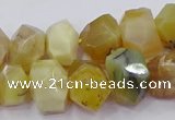 CNG5929 15.5 inches 10*14mm - 13*18mm faceted nuggets yellow opal beads