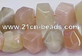 CNG5930 10*14mm - 13*18mm faceted nuggets rainbow moonstone beads