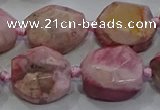 CNG5933 10*12mm - 10*14mm faceted freeform rhodochrosite beads