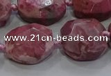 CNG5934 10*14mm - 12*16mm faceted freeform rhodochrosite beads