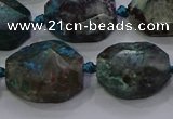 CNG5940 10*14mm - 12*16mm faceted freeform chrysocolla beads