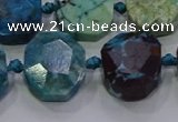 CNG5941 10*14mm - 12*16mm faceted freeform chrysocolla beads