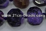 CNG5944 10*14mm - 12*16mm faceted freeform charoite beads