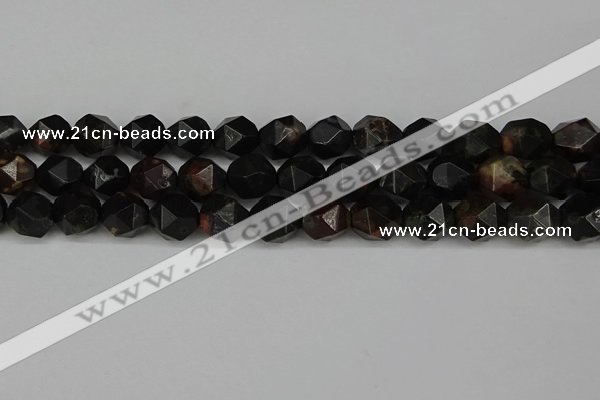 CNG6048 15.5 inches 12mm faceted nuggets plum blossom jade beads