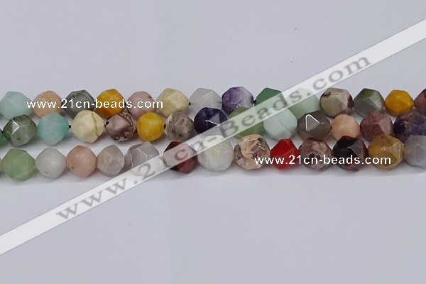 CNG6055 15.5 inches 12mm faceted nuggets mixed gemstone beads