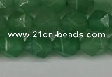 CNG6101 15.5 inches 8mm faceted nuggets green aventurine beads