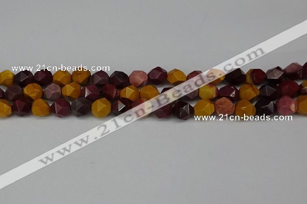 CNG6106 15.5 inches 8mm faceted nuggets mookaite gemstone beads