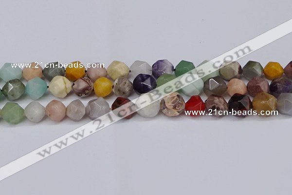 CNG6130 15.5 inches 8mm faceted nuggets mixed gemstone beads