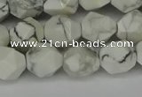 CNG6173 15.5 inches 10mm faceted nuggets white howlite beads