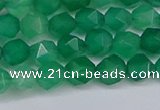 CNG6226 15.5 inches 6mm faceted nuggets green agate beads