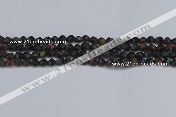 CNG6238 15.5 inches 6mm faceted nuggets plum blossom jade beads