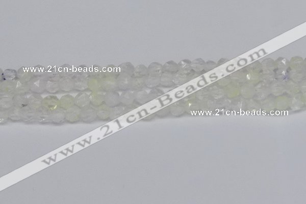 CNG6258 15.5 inches 6mm faceted nuggets green cherry quartz beads