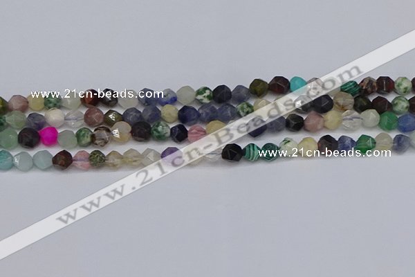 CNG6265 15.5 inches 6mm faceted nuggets mixed gemstone beads