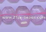 CNG6301 15.5 inches 13*18mm - 15*20mm faceted freeform rose quartz beads