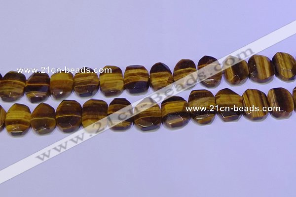 CNG6314 13*18mm - 15*20mm faceted freeform yellow tiger eye beads