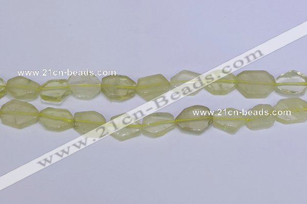 CNG6328 15.5 inches 14*18mm - 16*22mm freeform lemon quartz beads