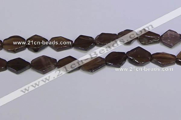 CNG6332 15.5 inches 14*18mm - 16*22mm freeform smoky quartz beads