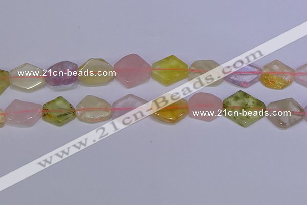 CNG6338 15.5 inches 14*18mm - 16*22mm freeform mixed quartz beads