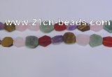 CNG6375 15.5 inches 14*18mm - 16*22mm freeform matte mixed gemstone beads