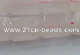 CNG6403 15.5 inches 15*20mm faceted nuggets rose quartz beads