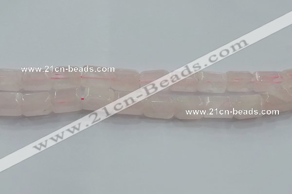 CNG6403 15.5 inches 15*20mm faceted nuggets rose quartz beads