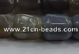 CNG6410 15.5 inches 15*20mm faceted nuggets grey agate beads