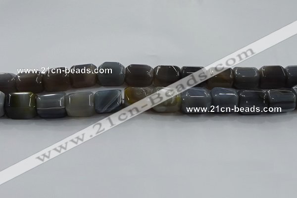 CNG6410 15.5 inches 15*20mm faceted nuggets grey agate beads