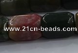 CNG6412 15.5 inches 15*20mm faceted nuggets moss agate beads