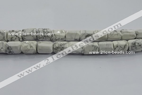 CNG6418 15.5 inches 15*20mm faceted nuggets white howlite beads