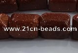 CNG6421 15.5 inches 15*20mm faceted nuggets goldstone beads