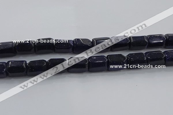 CNG6422 15.5 inches 15*20mm faceted nuggets blue goldstone beads