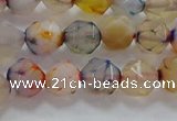 CNG6501 15.5 inches 8mm faceted nuggets agate beads wholesale