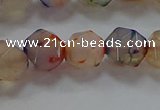 CNG6502 15.5 inches 10mm faceted nuggets agate beads wholesale