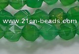 CNG6513 15.5 inches 8mm faceted nuggets green agate beads