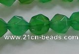 CNG6514 15.5 inches 10mm faceted nuggets green agate beads